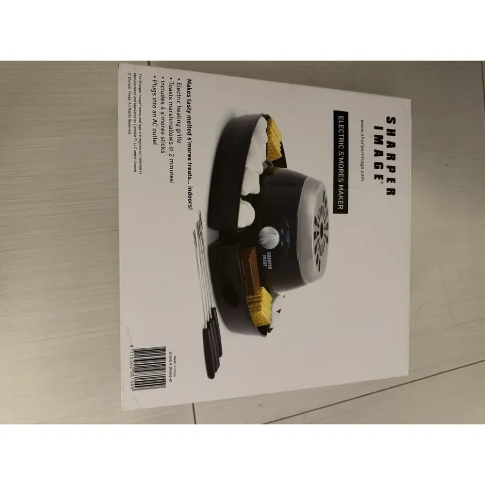 Sharper Image S'mores Maker Indoor Electric Tabletop Marshmallow Chocolate Set